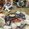 Folding Campfire Grill, Heavy Duty Steel Mesh Grate, 18" Portable Camping Grates Over Fire Pit, Camp Fire Cooking Equipment with Legs Carrying Bag, Grilling Rack for Outdoor Open Flame Cooking - Image 7