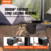 Wood Stove, 118 inch, Alloy Steel Camping Tent Stove, Portable Wood Burning Stove with Chimney Pipes & Gloves, 3000inFirebox Hot Tent Stove for Outdoor Cooking and Heating with 8 Pipes