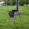Wood Stove, 118 inch, Alloy Steel Camping Tent Stove, Portable Wood Burning Stove with Chimney Pipes & Gloves, 3000inFirebox Hot Tent Stove for Outdoor Cooking and Heating with 8 Pipes - Image 7