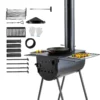 Wood Stove, 118 inch, Alloy Steel Camping Tent Stove, Portable Wood Burning Stove with Chimney Pipes & Gloves, 3000inFirebox Hot Tent Stove for Outdoor Cooking and Heating with 8 Pipes - Image 8