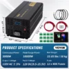 Pure Sine Wave Inverter, 5000 Watt, Power Inverter, DC 12V to AC 120V Car Inverter, with LCD Display, USB Port and Remote Controller, Power Converter for Car RV Truck Solar System Travel Camping - Image 16