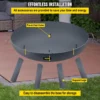 Fire Pit Bowl, 34-Inch Diameter Round Carbon Steel Fire Bowl, Wood Burning for Outdoor Patios, Backyards & Camping Uses, with A Drain Hole, Portable Handles and A Firewood Stick, Black - Image 15