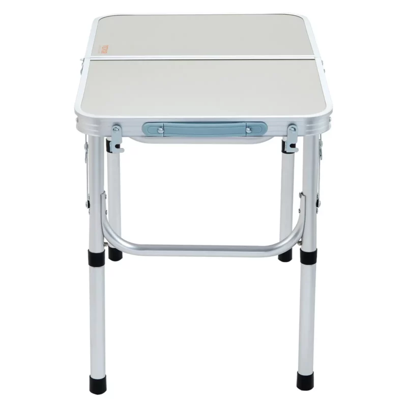 VEVOR Folding Camping Table, Adjustable Height Outdoor Portable Side Tables, Lightweight Fold Up Table, Aluminum & MDF Ultra Compact Work Table, For Cooking, Beach, Picnic, Travel, 24x16 inch, Silver - Image 9