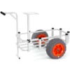 Beach Fishing Cart, 350 lbs Load Capacity, Fish and Marine Cart with Two 16" Big Wheels PU Balloon Tires for Sand, Heavy-Duty Aluminum Pier Wagon Trolley with 8 Rod Holders for Fishing, Picnic - Image 9