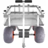 Beach Fishing Cart, 500 lbs Load Capacity, Fish and Marine Cart with Four 13" Big Wheels PU Balloon Tires for Sand, Heavy-Duty Aluminum Pier Wagon Trolley with 6 Rod Holders for Fishing, Picnic - Image 8