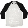 CAMPING IS THE ANSWER UNISEX TRI-BLEND BASEBALL TEE - Image 2