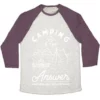 CAMPING IS THE ANSWER UNISEX TRI-BLEND BASEBALL TEE - Image 4