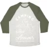 CAMPING IS THE ANSWER UNISEX TRI-BLEND BASEBALL TEE - Image 5