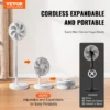 Portable Fan Rechargeable 13 inch, Battery Powered Fan with LED Lantern, 4 Speeds Adjustable & 45/90Automatic Swivel & Timer , USB Battery Operated Fans for Travel Bedroom Home Camping Office