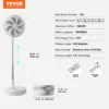 Portable Fan Rechargeable 13 inch, Battery Powered Fan with LED Lantern, 4 Speeds Adjustable & 45/90Automatic Swivel & Timer , USB Battery Operated Fans for Travel Bedroom Home Camping Office - Image 6