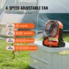 Portable Fan Rechargeable 8 inch, Battery Powered Fan with LED Lantern, 4 Speeds Adjustable Portable Small Table Fan Personal, USB Battery Operated Fans for Travel Bedroom Home Camping Office - Image 2