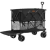 Foldable Double Decker Wagon, 400L Collapsible Wagon Cart with All-Terrain Wheels, Heavy Duty Folding Wagon Cart 450 lbs Weight Capacity for Camping, Shopping, Garden, 52" Extra Long Extender - Image 9