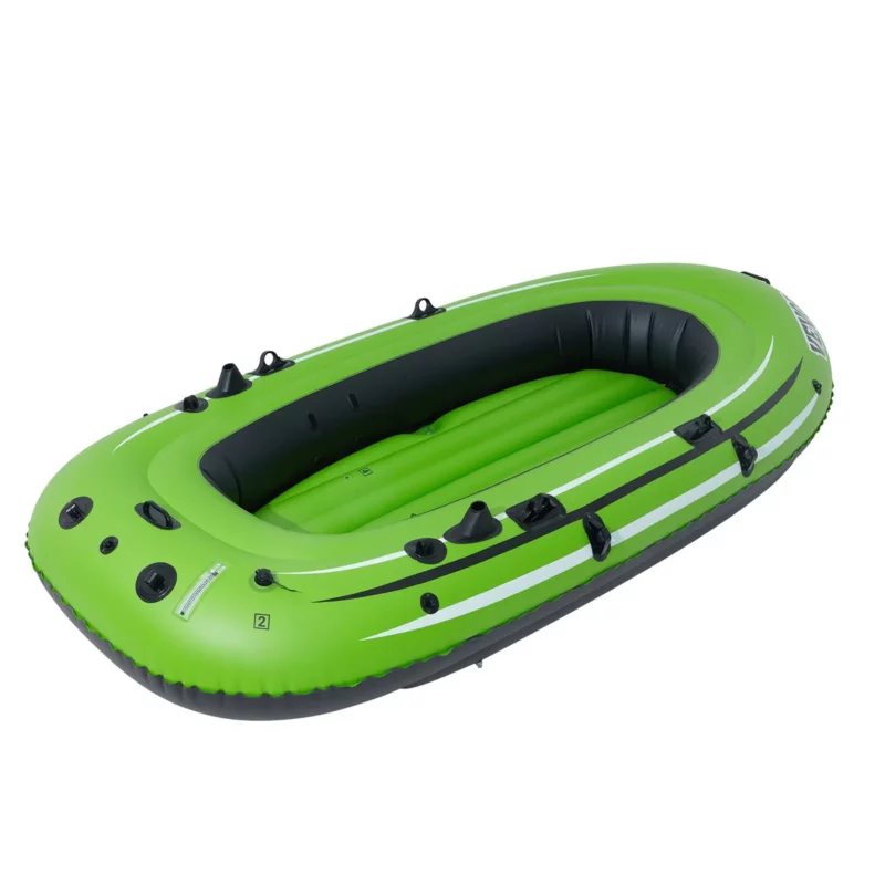 VEVOR Inflatable Boat, 5-Person Inflatable Fishing Boat, Strong PVC Portable Boat Raft Kayak, 45.6" Aluminum Oars, High-Output Pump, Fishing Rod Holders, and 2 Seats, 1100 lb Capacity for Adults, Kids - Image 19
