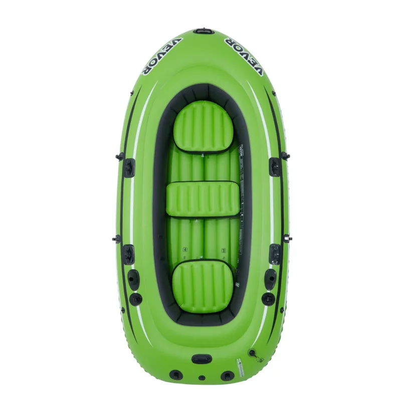 VEVOR Inflatable Boat, 5-Person Inflatable Fishing Boat, Strong PVC Portable Boat Raft Kayak, 45.6" Aluminum Oars, High-Output Pump, Fishing Rod Holders, and 2 Seats, 1100 lb Capacity for Adults, Kids - Image 20