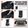 Collapsible Folding Wagon, 113 L Beach Wagon Cart with All-Terrain Wheels, Heavy Duty Folding Wagon Cart Max 250 lbs with Drink Holders, Sports Wagon for Camping, Shopping, Garden - Image 5