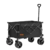 Collapsible Folding Wagon, 113 L Beach Wagon Cart with All-Terrain Wheels, Heavy Duty Folding Wagon Cart Max 250 lbs with Drink Holders, Sports Wagon for Camping, Shopping, Garden - Image 9