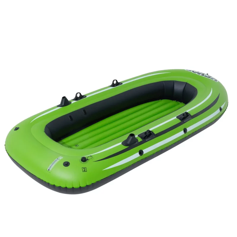VEVOR Inflatable Boat, 3-Person Inflatable Fishing Boat, Strong PVC Portable Boat Raft Kayak, 45.6" Aluminum Oars, High-Output Pump, Fishing Rod Holders, and 2 Seats, 750 lb Capacity for Adults, Kids - Image 9
