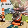 Portable Fan Rechargeable 9 inch, Battery Powered Fan with LED Lantern, 4 Speeds Adjustable & 45/90Automatic Swivel & Timer , USB Battery Operated Fans for Travel Bedroom Home Camping Office