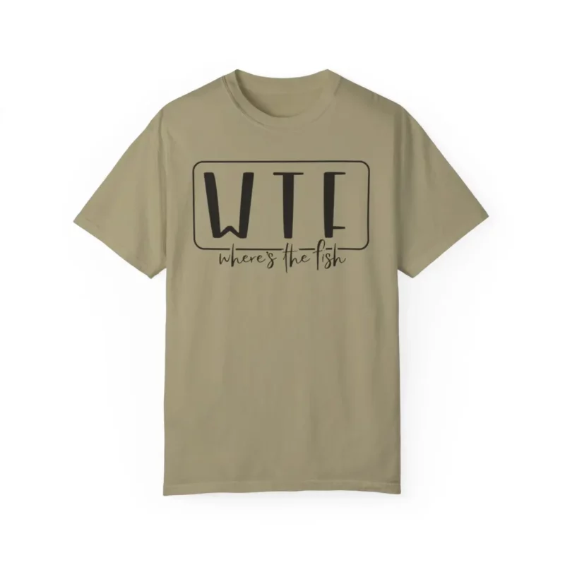 WTF Wheres The Fish Unisex Garment-Dyed T-shirt - Image 11