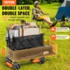Foldable Double Decker Wagon, 400L Collapsible Wagon Cart with All-Terrain Wheels, Heavy Duty Folding Wagon Cart 450 lbs Weight Capacity for Camping, Shopping, Garden, 52" Extra Long Extender - Image 11