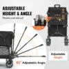 Foldable Double Decker Wagon, 400L Collapsible Wagon Cart with All-Terrain Wheels, Heavy Duty Folding Wagon Cart 450 lbs Weight Capacity for Camping, Shopping, Garden, 52" Extra Long Extender - Image 14