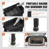Foldable Double Decker Wagon, 400L Collapsible Wagon Cart with All-Terrain Wheels, Heavy Duty Folding Wagon Cart 450 lbs Weight Capacity for Camping, Shopping, Garden, 52" Extra Long Extender - Image 15