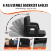 Double Heated Stadium Seat with Back Support, 3 Level Heating Wide Bleacher Seat, Folding Portable Padded Reclining Chair with Hook Pocket Cupholder, Ideal for Sport Event Beach Camping Concert - Image 4