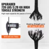 Braided Nylon Rope, 3/16 in x 1000 ft, 32 Strands, 720 LBS Breaking Strength Outdoor Climbing Rope, Arborist Tree Climbing Rigging Rope for Rock Hiking Camping Swing Rappelling Rescue, Black - Image 4