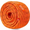 Double Braided Polyester Rope, 1/2 in x 120 ft, 48 Strands, 8000 LBS Breaking Strength Outdoor Climbing Rope, Arborist Rigging Rope for Rock Hiking Camping Swing Rappelling Rescue, Orange/Black - Image 9