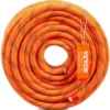 Double Braided Polyester Rope, 1/2 in x 120 ft, 48 Strands, 8000 LBS Breaking Strength Outdoor Climbing Rope, Arborist Rigging Rope for Rock Hiking Camping Swing Rappelling Rescue, Orange/Black - Image 10
