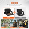 Stadium Seat with Back Support, Wide Bleacher Seat Back, Folding Padded Cushion Stadium Chair, Portable Reclining Chair with Hook Pocket Cupholder, Ideal for Sport Event Beach Camping Concert - Image 5