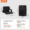 Stadium Seat with Back Support, Wide Bleacher Seat Back, Folding Padded Cushion Stadium Chair, Portable Reclining Chair with Hook Pocket Cupholder, Ideal for Sport Event Beach Camping Concert - Image 6