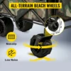 Collapsible Folding Wagon with Removable Canopy, Heavy Duty Foldable Wagon Utility Cart for Garden, Camping, Grocery Cart, Beach Wagon Cart with Wheels and Rear Storage, Camouflage - Image 14
