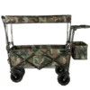 Collapsible Folding Wagon with Removable Canopy, Heavy Duty Foldable Wagon Utility Cart for Garden, Camping, Grocery Cart, Beach Wagon Cart with Wheels and Rear Storage, Camouflage - Image 19