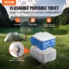 Portable Toilet for Camping, Porta Potty with Carry Bag, 5.3 Gal Waste Tank & 3.2 Gal Flush Tank, Push-Button Pressurized Flush Commode, Leak-proof and Odourless Travel Toilet for Camping Car