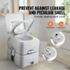 Portable Toilet for Camping, Porta Potty with Carry Bag, 5.3 Gal Waste Tank & 3.2 Gal Flush Tank, Push-Button Pressurized Flush Commode, Leak-proof and Odourless Travel Toilet for Camping Car - Image 3