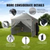 10x10 FT Pop up Canopy with Removable Sidewalls, Instant Canopies Portable Gazebo & Wheeled Bag, UV Resistant Waterproof, Enclosed Canopy Tent for Outdoor Events, Patio, Backyard, Party, Camping - Image 15