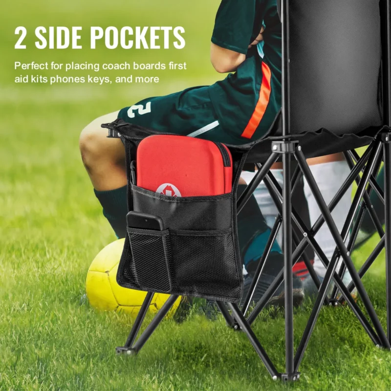 8 Seat Portable Folding Sport Bench Outdoor Camping Chair with Carry Bag - Image 2