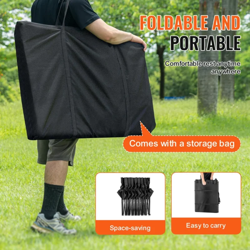 8 Seat Portable Folding Sport Bench Outdoor Camping Chair with Carry Bag - Image 4