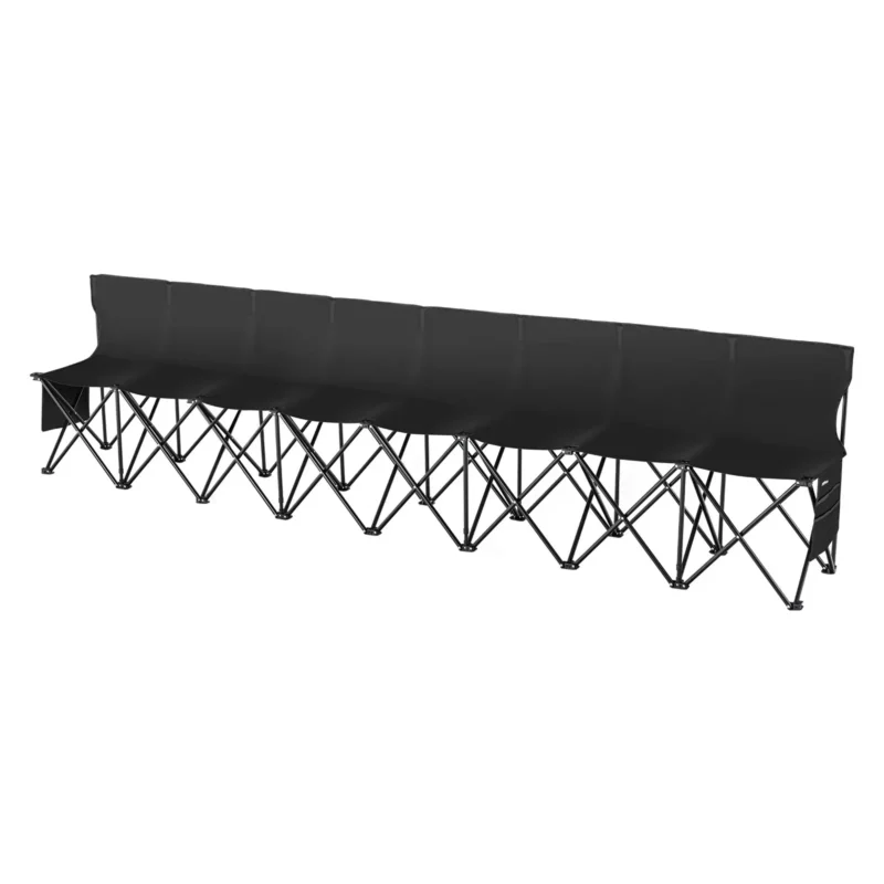 8 Seat Portable Folding Sport Bench Outdoor Camping Chair with Carry Bag - Image 9