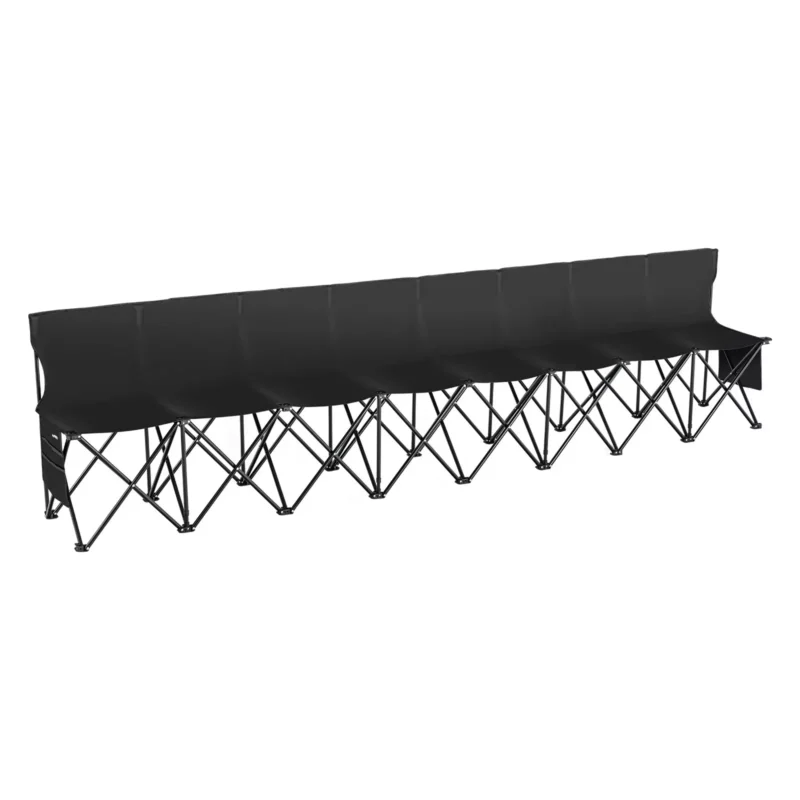 8 Seat Portable Folding Sport Bench Outdoor Camping Chair with Carry Bag - Image 10