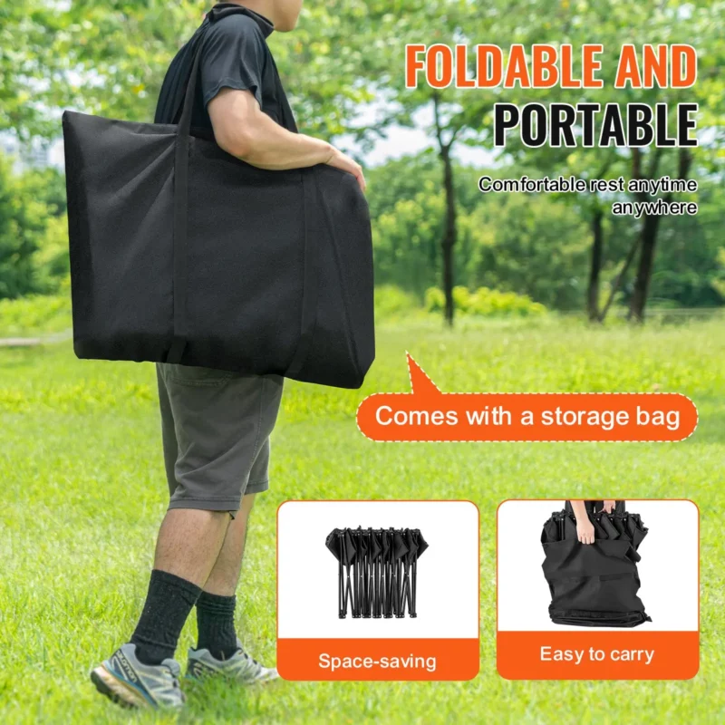 VEVOR 6 Seat Portable Folding Sport Bench Outdoor Camping Chair with Carry Bag - Image 4