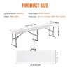 6FT Plastic Folding Bench Portable Outdoor Bench for Picnic Camping 2 Pack - Image 6