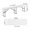 6FT Plastic Folding Bench Portable Outdoor Bench for Picnic Camping 2 Pack - Image 8
