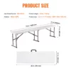 6FT Plastic Folding Bench Portable Outdoor Bench for Picnic Camping Garden - Image 6