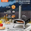 12" Outdoor Pizza Oven Portable Wood Pellet Pizza Oven Camping w/ Rotation