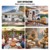 12" Outdoor Pizza Oven Portable Wood Pellet Pizza Oven Camping w/ Rotation - Image 5
