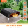 13" Outdoor Pizza Oven Portable Gas Oven Iron Spray Foldable for Camping
