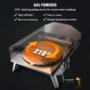 13" Outdoor Pizza Oven Portable Gas Oven Iron Spray Foldable for Camping - Image 2