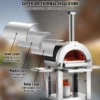22" Outdoor Pizza Oven Portable Pellet/Gas Oven with Casters for Camping - Image 4